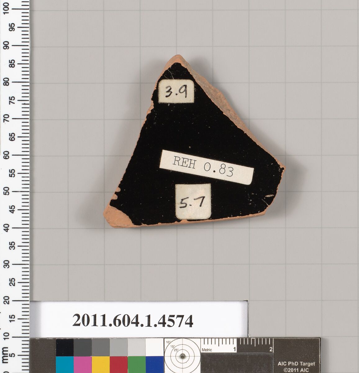 Terracotta fragment of a kylix (drinking cup), Terracotta, Greek, Attic