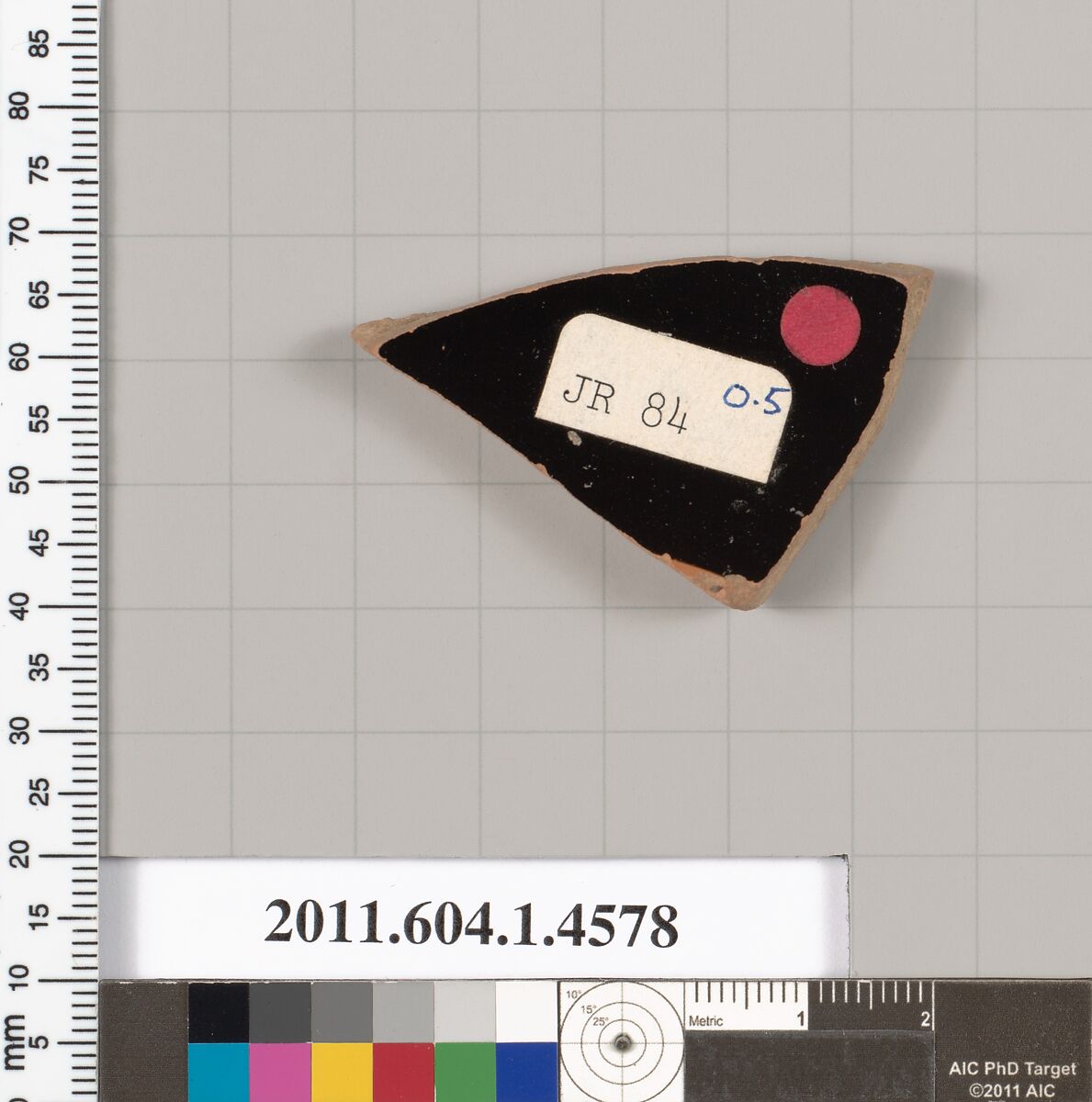 Terracotta fragment of a kylix (drinking cup), Terracotta, Greek, Attic