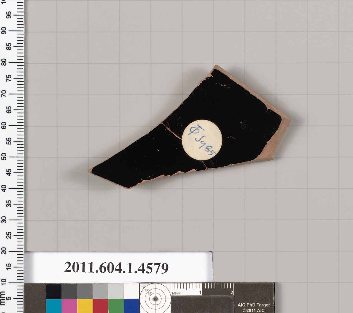 Terracotta fragment of a kylix (drinking cup), Terracotta, Greek, Attic