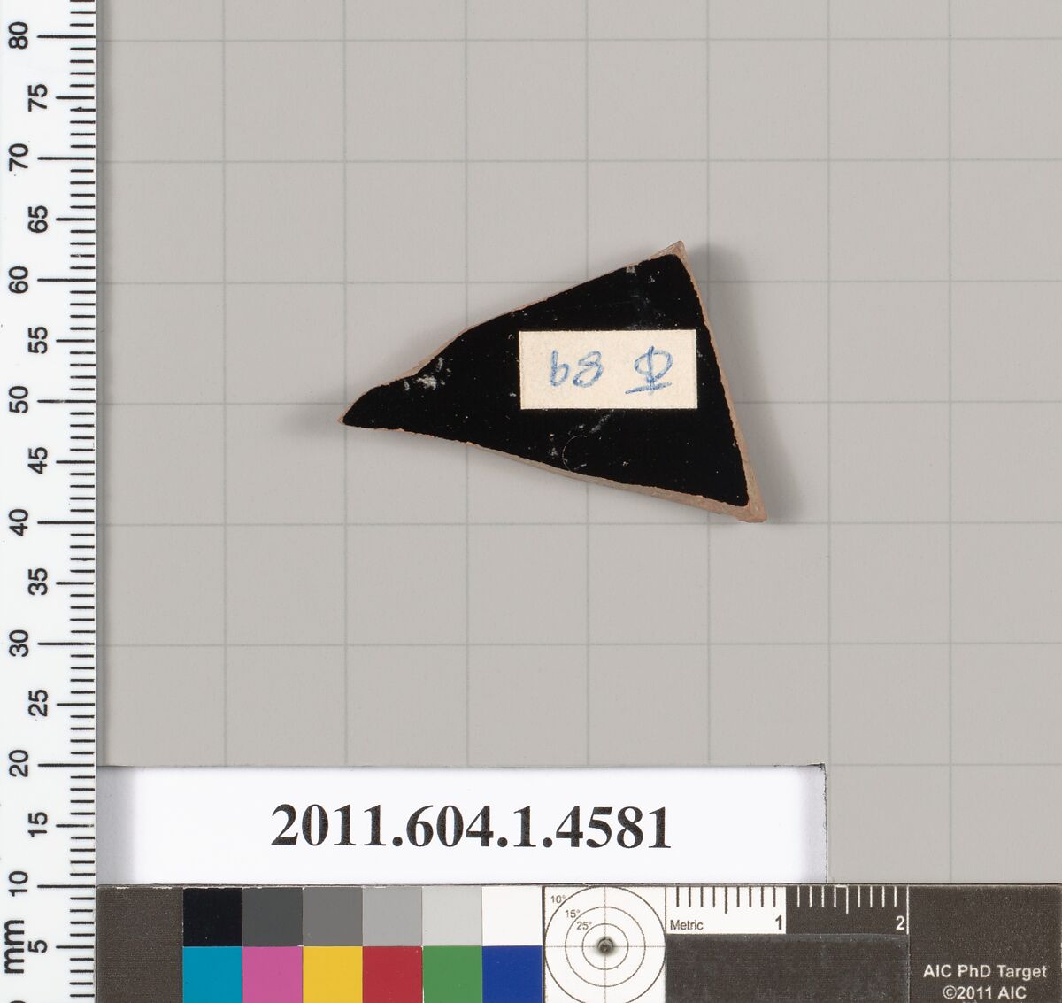 Terracotta fragment of a kylix (drinking cup), Terracotta, Greek, Attic
