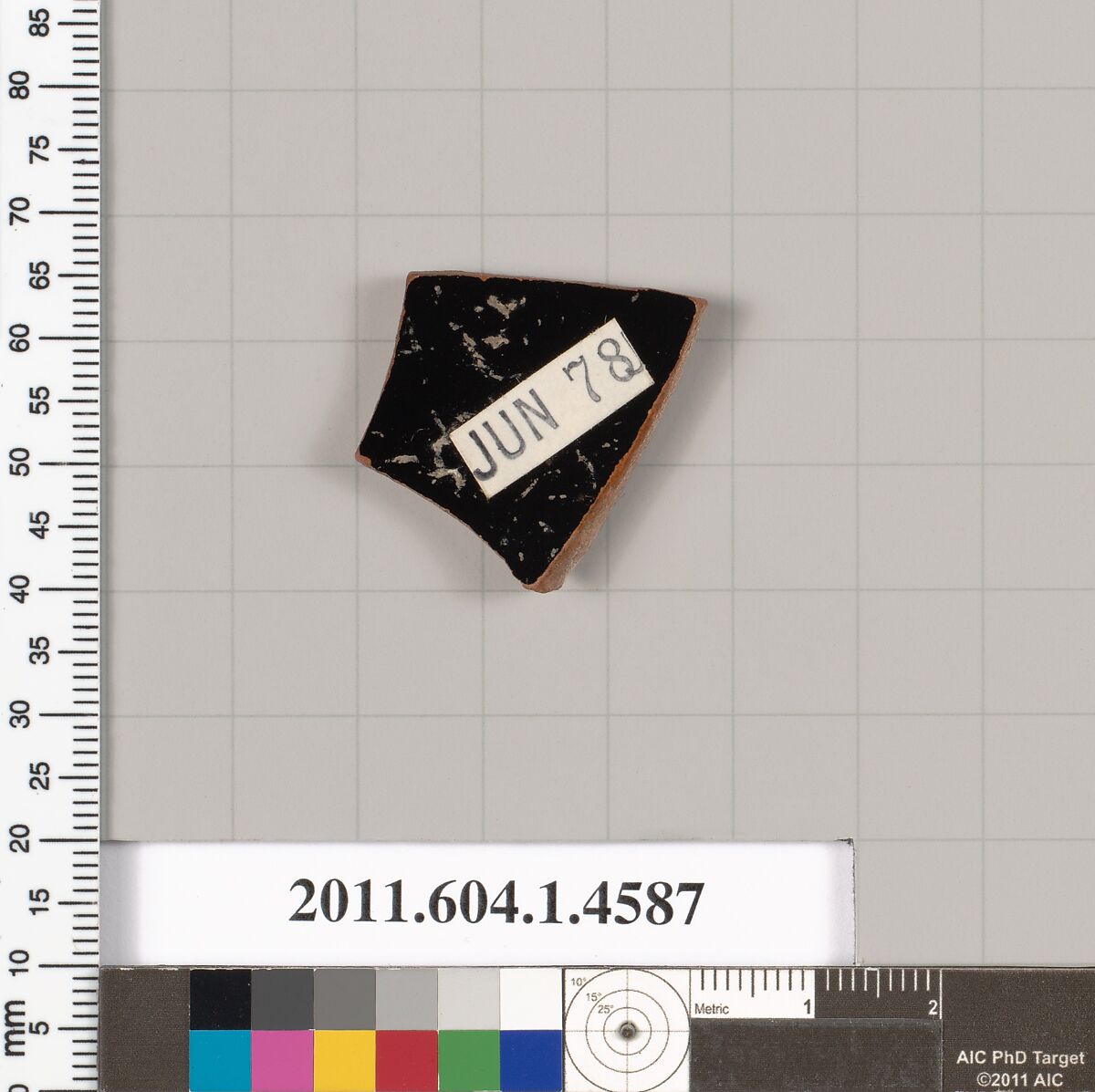 Terracotta fragment of a kylix (drinking cup), Terracotta, Greek, Attic