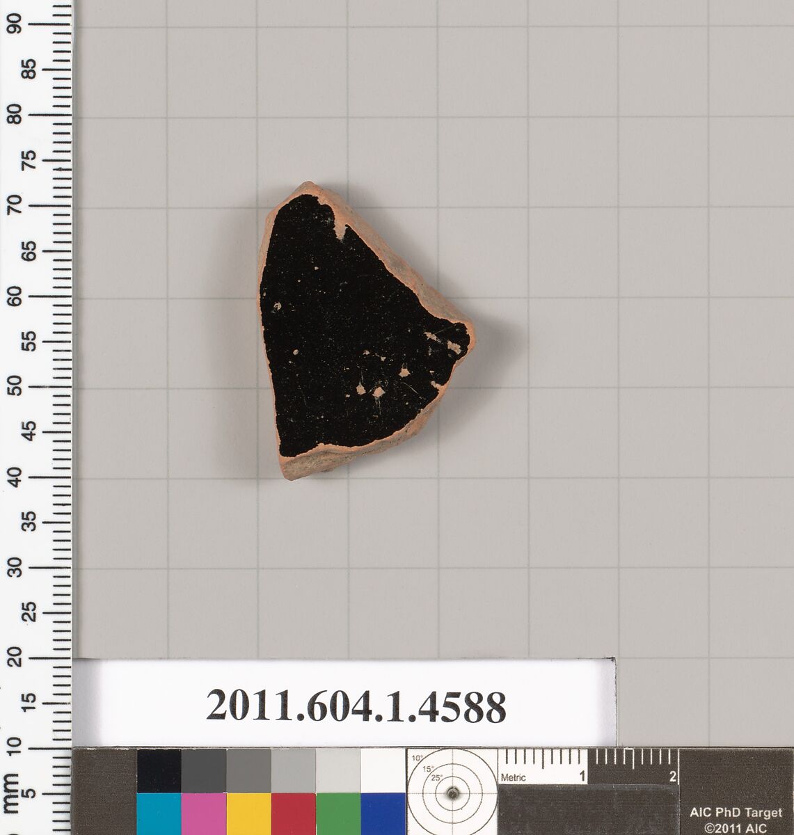 Terracotta fragment of a kylix (drinking cup), Terracotta, Greek, Attic