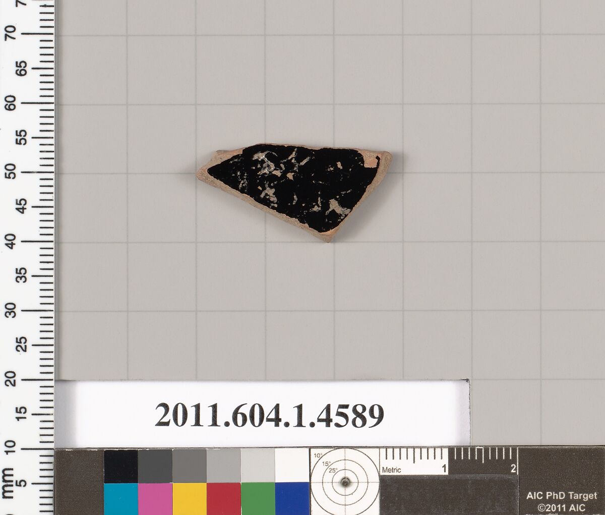 Terracotta fragment of a kylix (drinking cup), Terracotta, Greek, Attic