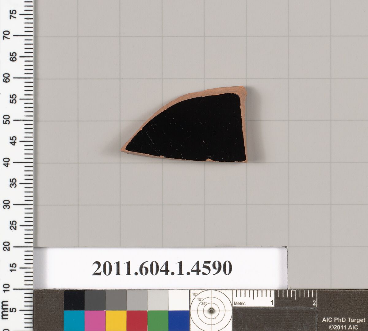Terracotta fragment of a kylix (drinking cup), Terracotta, Greek, Attic