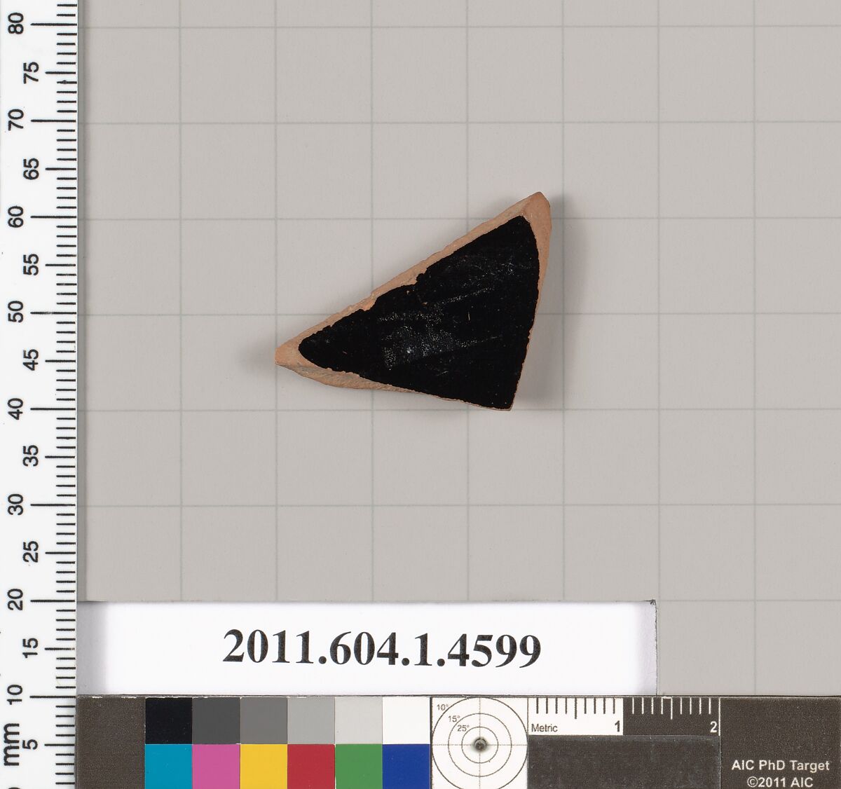 Terracotta fragment of a kylix (drinking cup), Terracotta, Greek, Attic