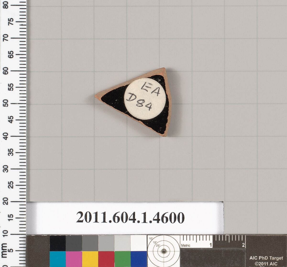 Terracotta fragment of a kylix (drinking cup), Terracotta, Greek, Attic