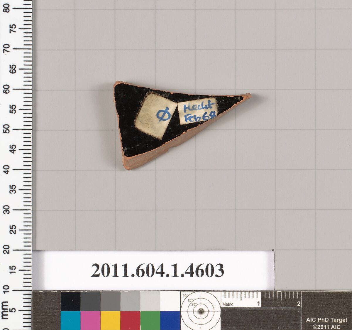 Terracotta fragment of a kylix (drinking cup), Terracotta, Greek, Attic