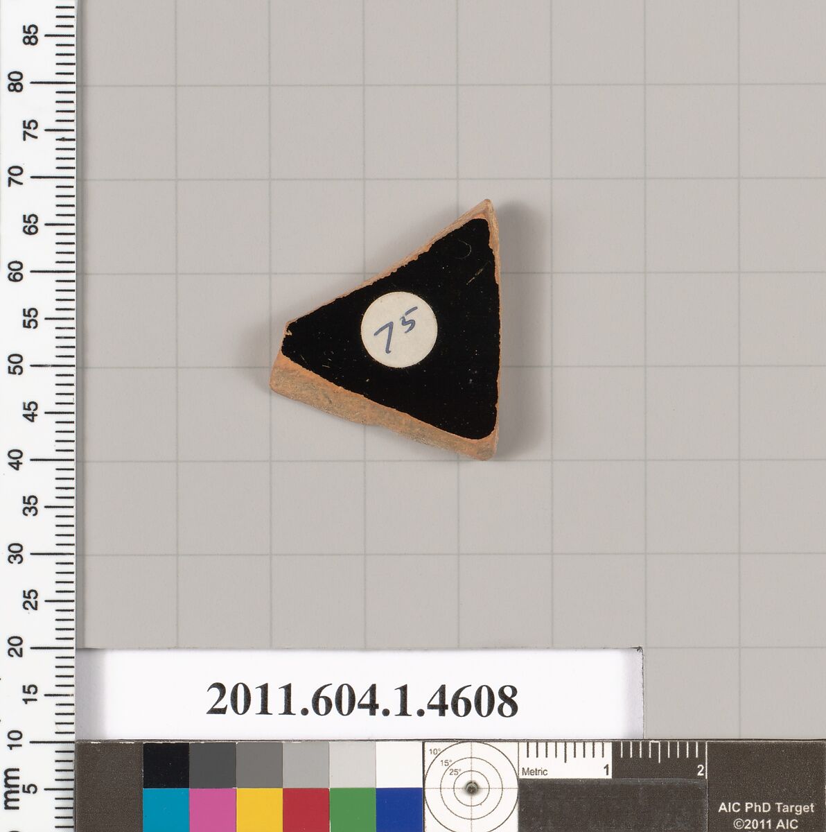 Terracotta fragment of a kylix (drinking cup), Terracotta, Greek, Attic
