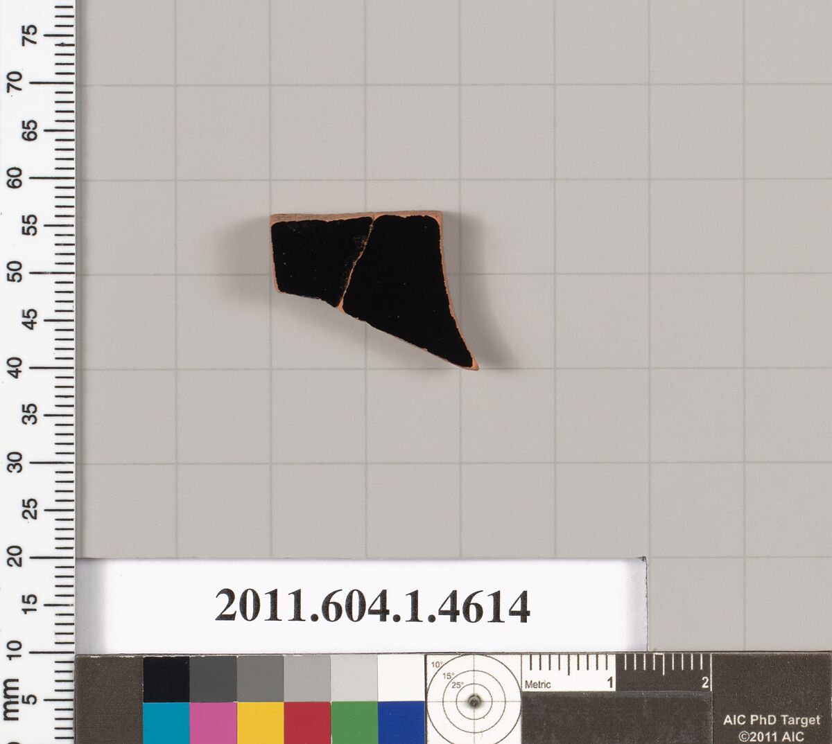 Terracotta fragment of a kylix (drinking cup), Terracotta, Greek, Attic