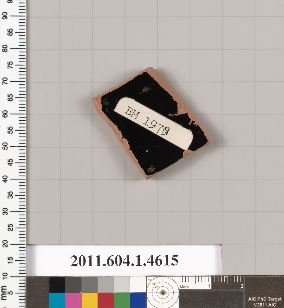 Terracotta fragment of a kylix (drinking cup), Terracotta, Greek, Attic