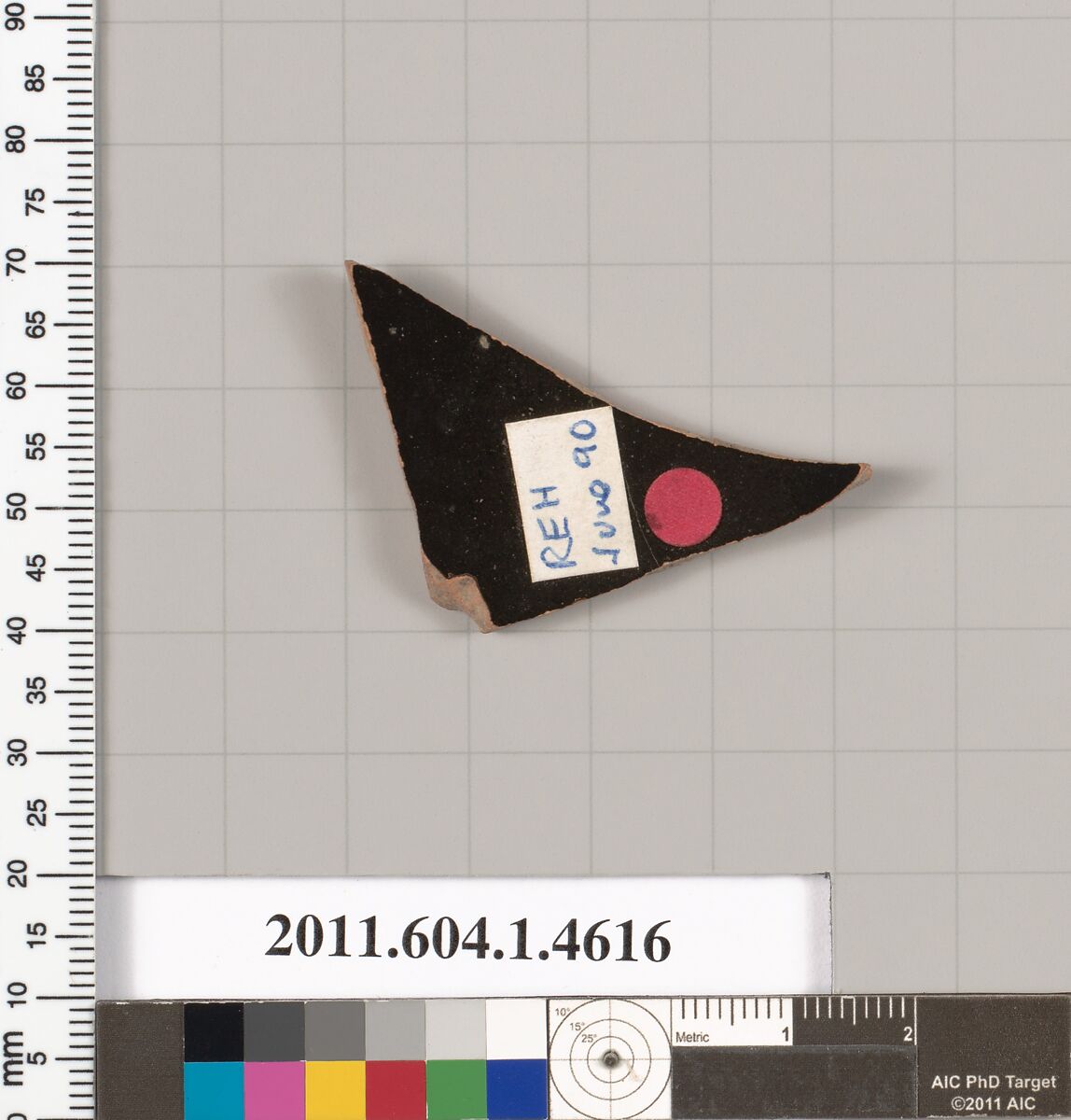 Terracotta fragment of a kylix (drinking cup), Terracotta, Greek, Attic