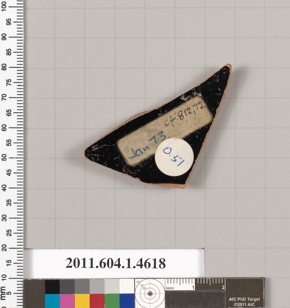 Terracotta fragment of a kylix (drinking cup), Terracotta, Greek, Attic