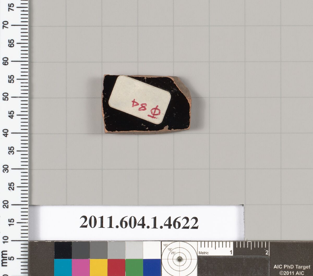 Terracotta fragment of a kylix (drinking cup), Terracotta, Greek, Attic