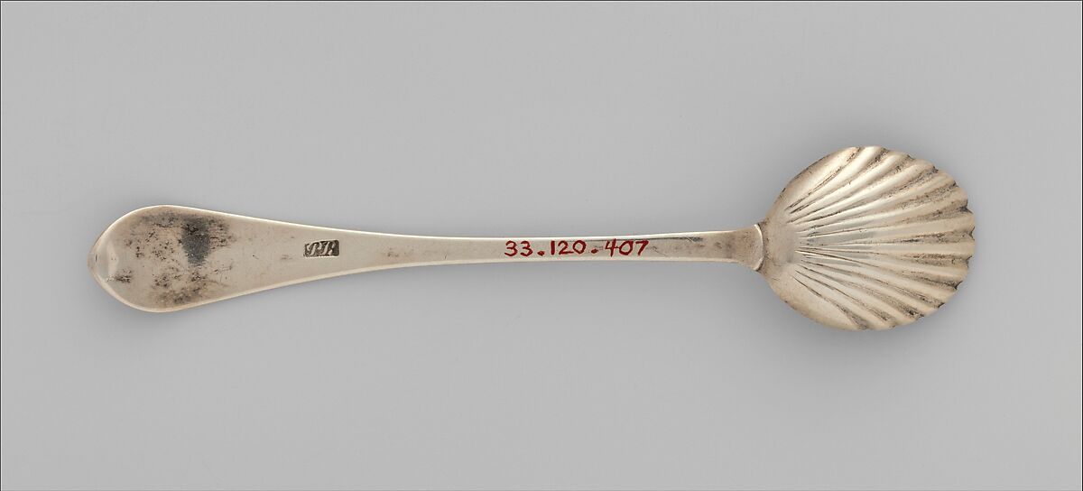 Salt Spoon, Paul Revere Jr. (American, Boston, Massachusetts 1734–1818 Boston, Massachusetts), Silver, American