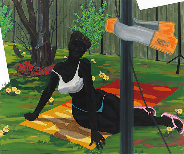 Untitled (Beach Towel), Kerry James Marshall (American, born Birmingham, Alabama, 1955), Acrylic on PVC panel 