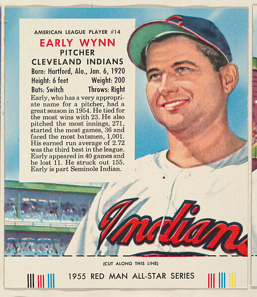 Early Wynn, from the Major League Baseball series (T235), issued by Red Man Chewing Tobacco, Issued by Red Man Chewing Tobacco (American), Commercial color lithograph 