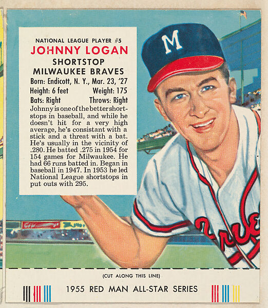 1955 Milwaukee Braves Artwork: Hat