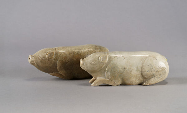 Two Pigs, Jade (nephrite), China 