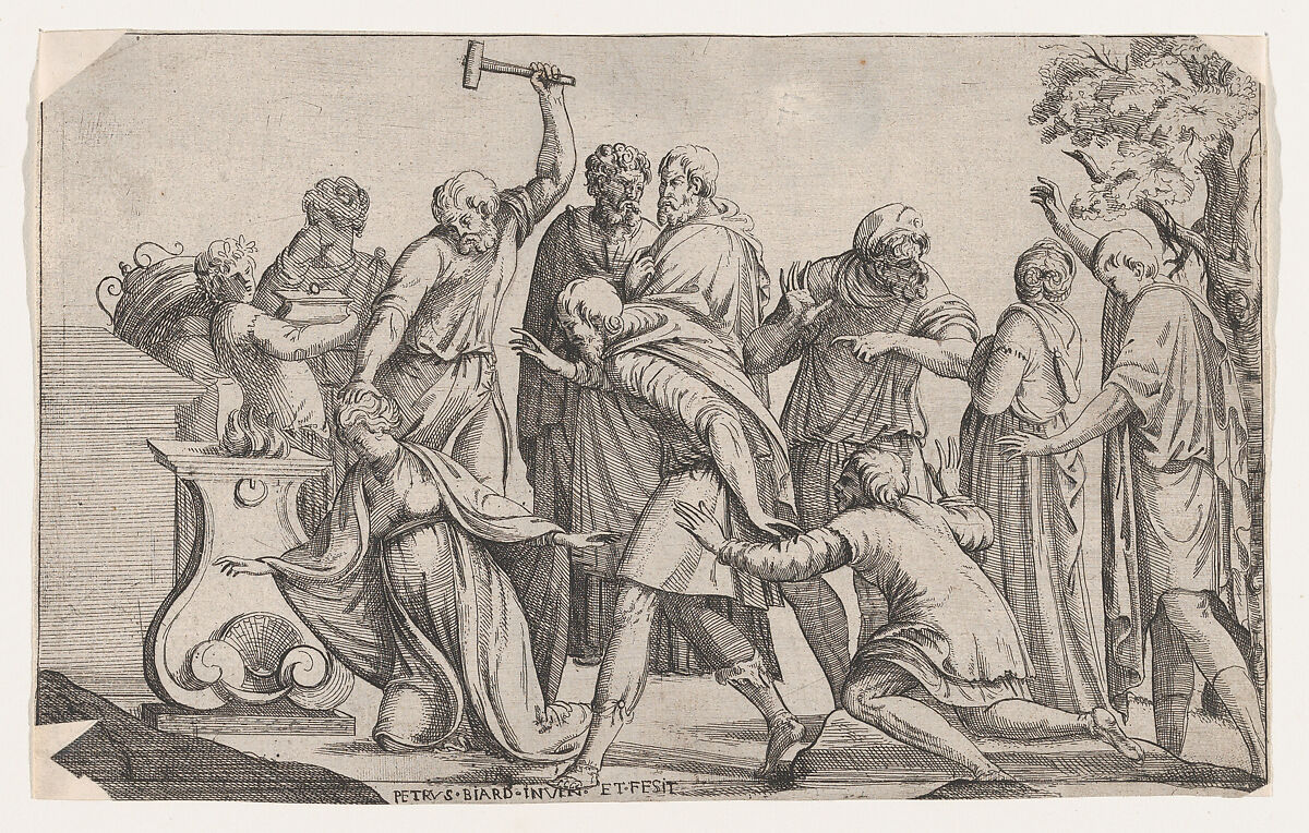 Sacrifice of Iphigenia, Pierre Biard II (French, Paris 1592–1661 Paris), Engraving 