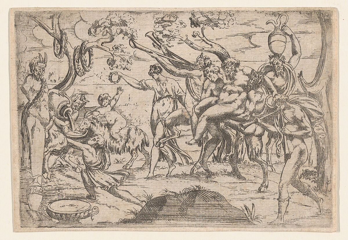 Triumph of Silenus, Pierre Biard II (French, Paris 1592–1661 Paris), Engraving 