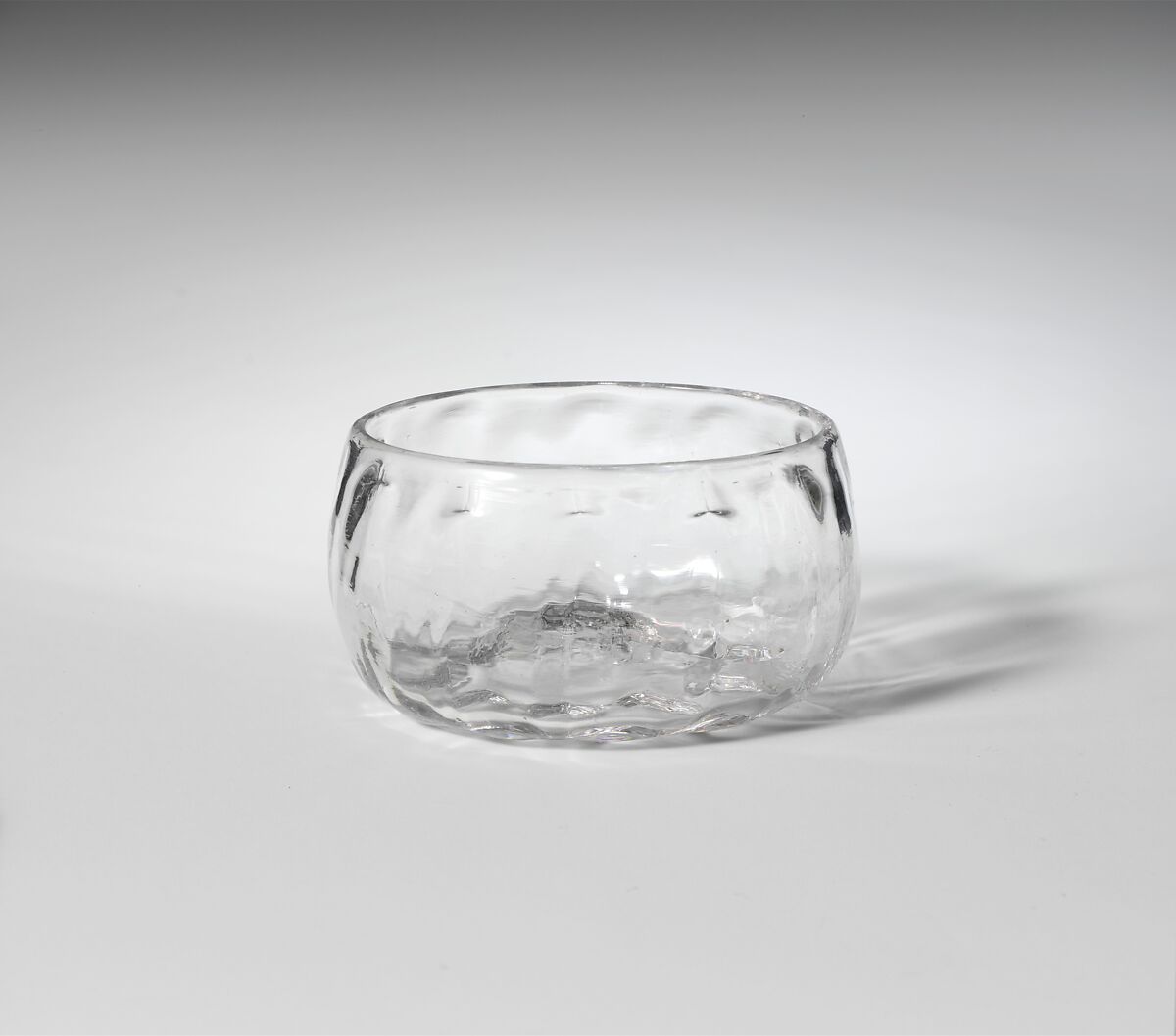 Saltcellar, Blown pattern-molded lead glass, American 