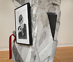 Valid Like Salad, Rachel Harrison (American, born 1966), Wood, polystyrene, cement, acrylic, framed digital print, plexiglas, and dog collar