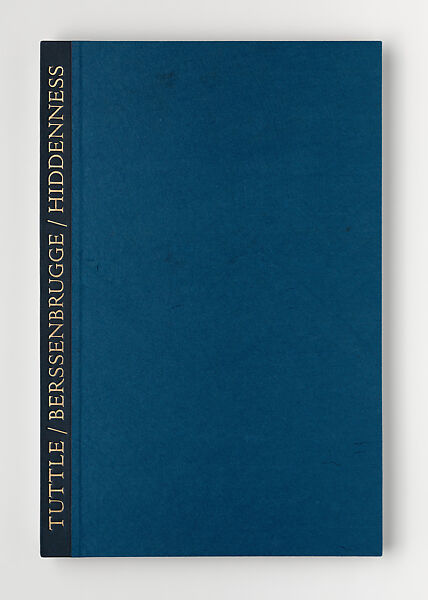 Hiddenness, Richard Tuttle (American, born Rahway, New Jersey, 1941), Artist's book