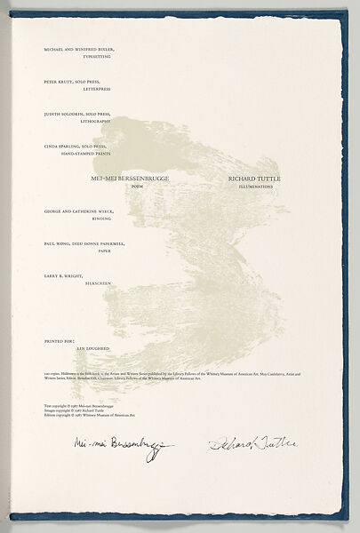 Hiddenness, Richard Tuttle (American, born Rahway, New Jersey, 1941), Artist's book