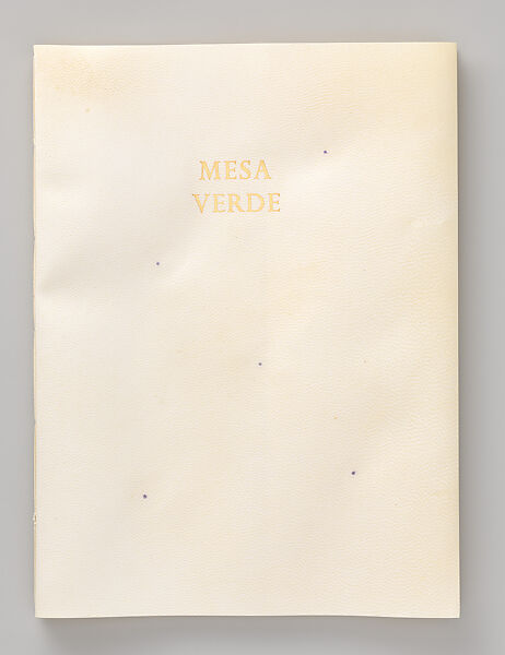 Mesa Verde, Evan S. Connell (American, 1924–2013), Artist's book