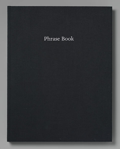 Phrase Book, Rick Moody (American, born New York, 1961), Artist's book