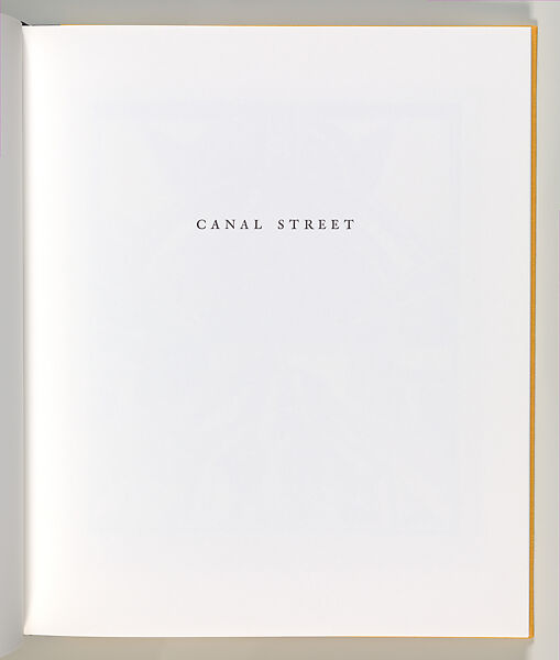 Canal Street, Saul Steinberg (American (born Romania), Râmincul-Sarat 1914–1999 New York), Artist's book