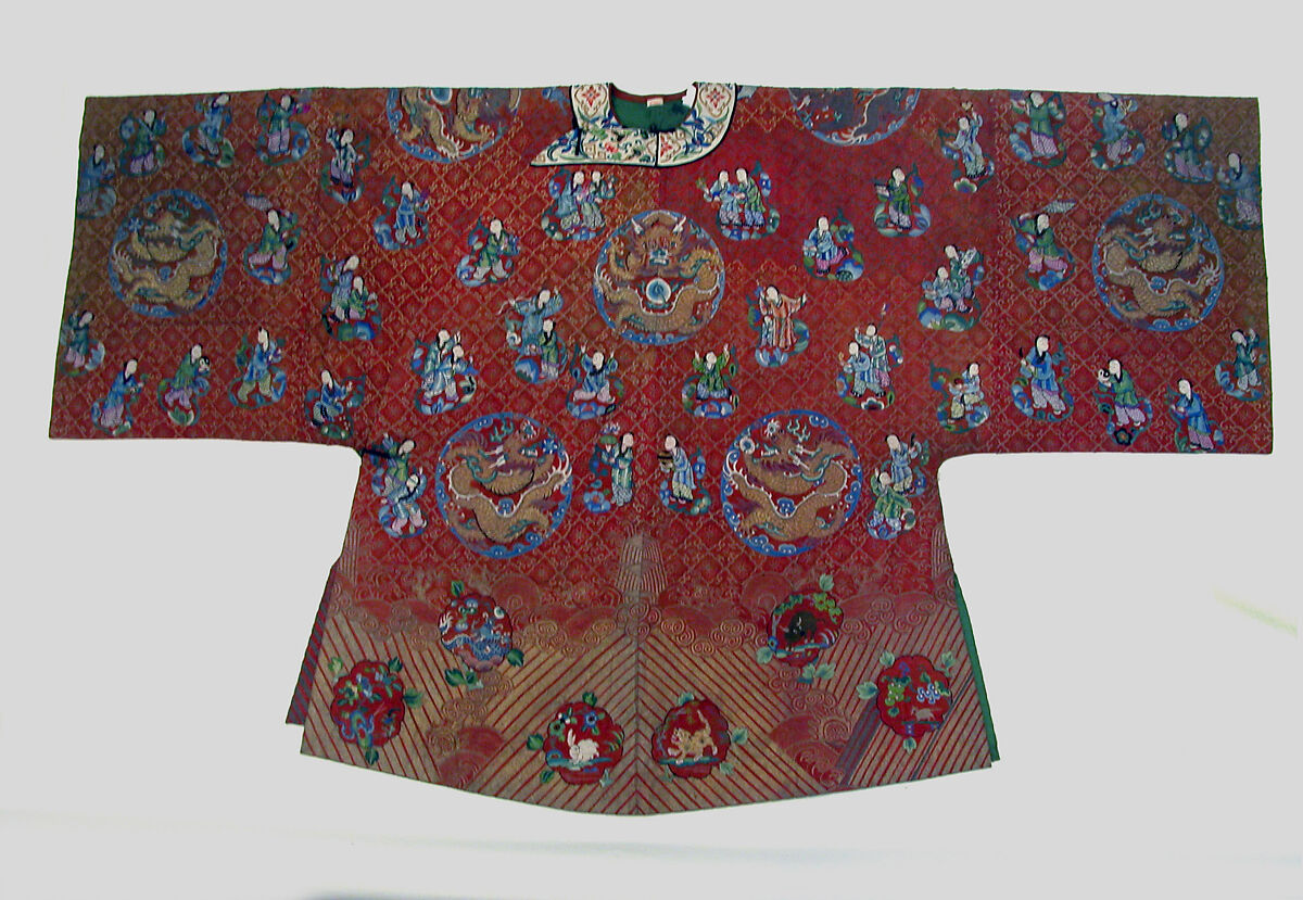 Woman's Wedding Coat, Silk, metallic thread on silk, China 