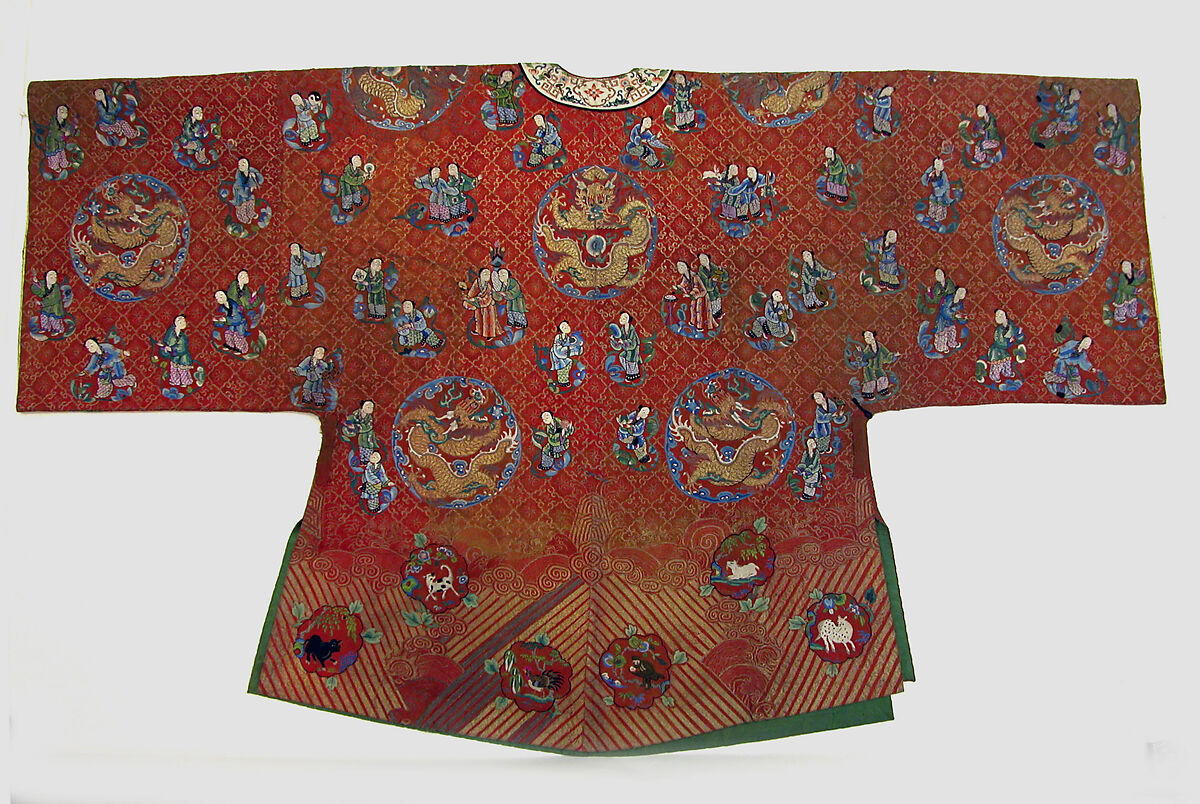 Woman's Wedding Coat, Silk, metallic thread on silk, China