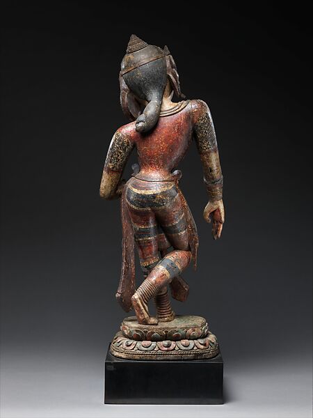Goddess of Dance (Nrtyadevi), Wood with pigment, Nepal, Kathmandu Valley