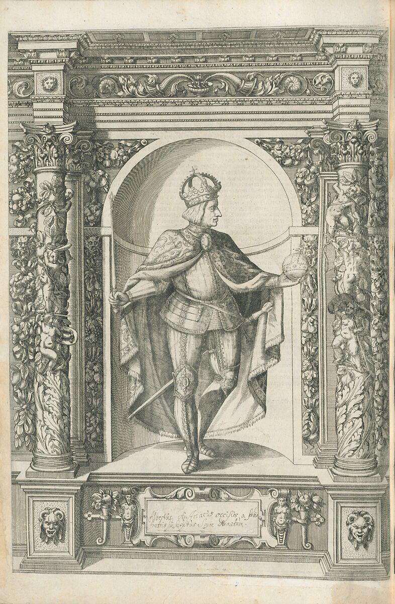 Der aller durchleuchtigisten und grosmächtigen Kayser ... Königen ... Herren vom Adel ... Bildtnussen und kurtz Beschreibungen ihrer so wol in Fridts- als Kriegszzeiten verrichten fürnembsten Thaten und Handlungen : deren Waffen und Rüstungen ... auss allen Landen der Welt ... in dem Schloss Ombrass ... zu ewiger Gedächtnuss auffbehalten werden ..., Jacob Schrenck von Nozing (German, Bavaria 1539–1612)