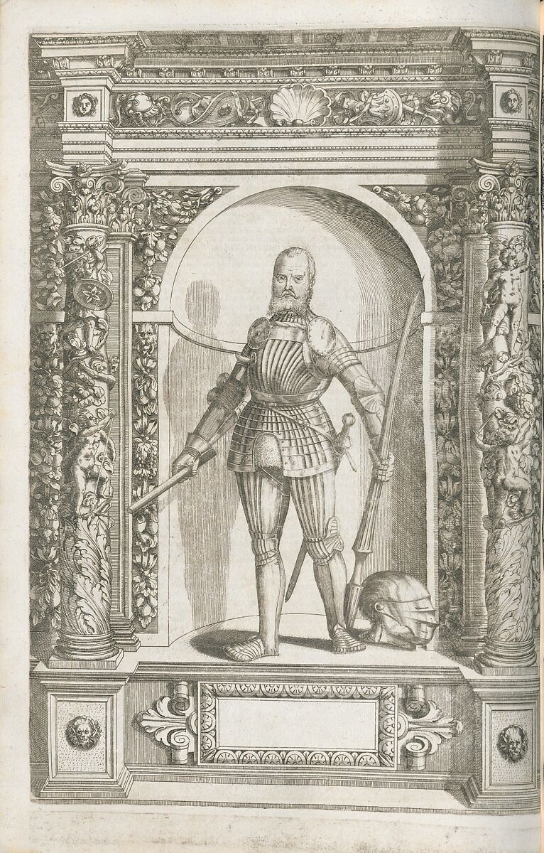 Der aller durchleuchtigisten und grosmächtigen Kayser ... Königen ... Herren vom Adel ... Bildtnussen und kurtz Beschreibungen ihrer so wol in Fridts- als Kriegszzeiten verrichten fürnembsten Thaten und Handlungen : deren Waffen und Rüstungen ... auss allen Landen der Welt ... in dem Schloss Ombrass ... zu ewiger Gedächtnuss auffbehalten werden ..., Jacob Schrenck von Nozing (German, Bavaria 1539–1612)