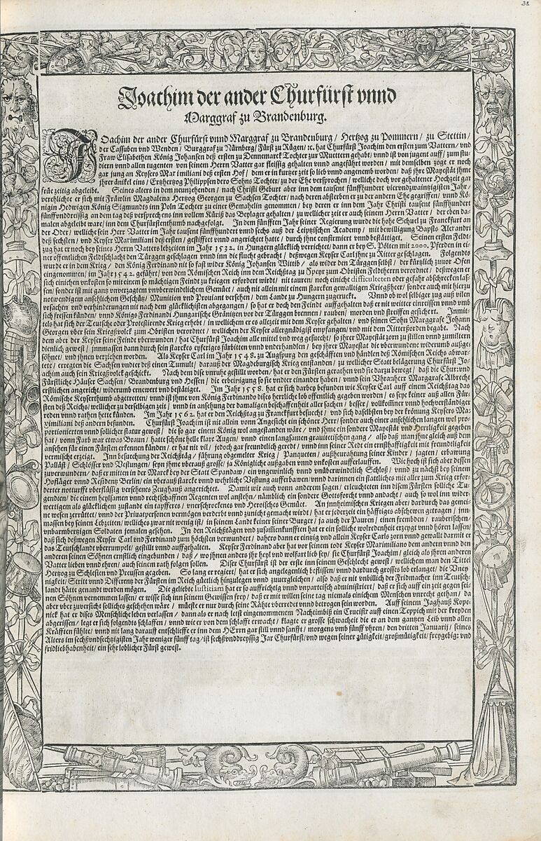 Der aller durchleuchtigisten und grosmächtigen Kayser ... Königen ... Herren vom Adel ... Bildtnussen und kurtz Beschreibungen ihrer so wol in Fridts- als Kriegszzeiten verrichten fürnembsten Thaten und Handlungen : deren Waffen und Rüstungen ... auss allen Landen der Welt ... in dem Schloss Ombrass ... zu ewiger Gedächtnuss auffbehalten werden ..., Jacob Schrenck von Nozing (German, Bavaria 1539–1612)