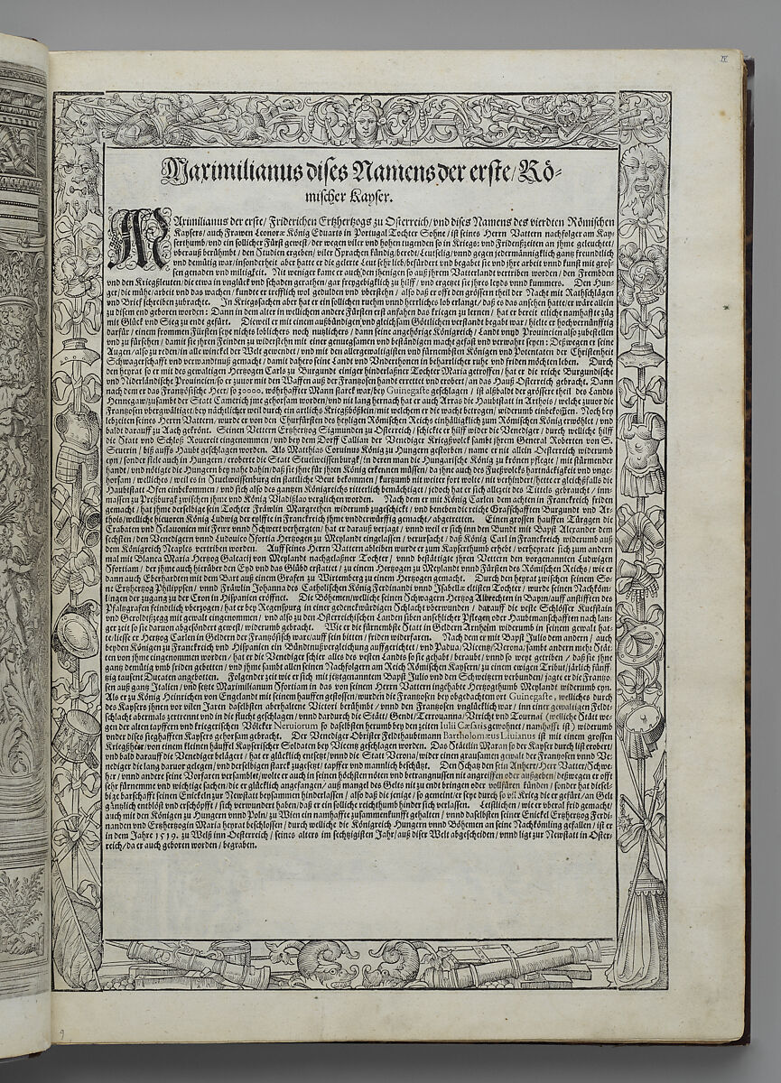 Der aller durchleuchtigisten und grosmächtigen Kayser ... Königen ... Herren vom Adel ... Bildtnussen und kurtz Beschreibungen ihrer so wol in Fridts- als Kriegszzeiten verrichten fürnembsten Thaten und Handlungen : deren Waffen und Rüstungen ... auss allen Landen der Welt ... in dem Schloss Ombrass ... zu ewiger Gedächtnuss auffbehalten werden ..., Jacob Schrenck von Nozing (German, Bavaria 1539–1612)