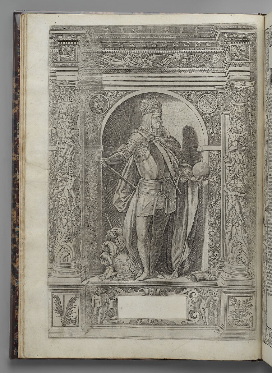 Der aller durchleuchtigisten und grosmächtigen Kayser ... Königen ... Herren vom Adel ... Bildtnussen und kurtz Beschreibungen ihrer so wol in Fridts- als Kriegszzeiten verrichten fürnembsten Thaten und Handlungen : deren Waffen und Rüstungen ... auss allen Landen der Welt ... in dem Schloss Ombrass ... zu ewiger Gedächtnuss auffbehalten werden ..., Jacob Schrenck von Nozing (German, Bavaria 1539–1612)