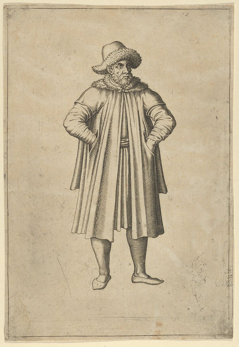 Ragusej Merchant, from 'Les quatre premiers livres des navigations et pérégrinations orientales' by Nicolas de Nicolay, Anonymous, Etching 