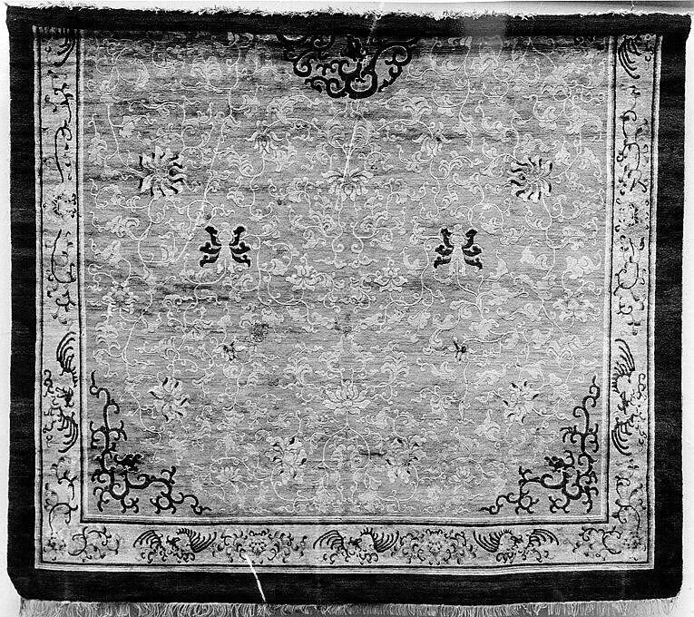 Rug, Foundation: cotton warp and weft;  wool knotting, China 