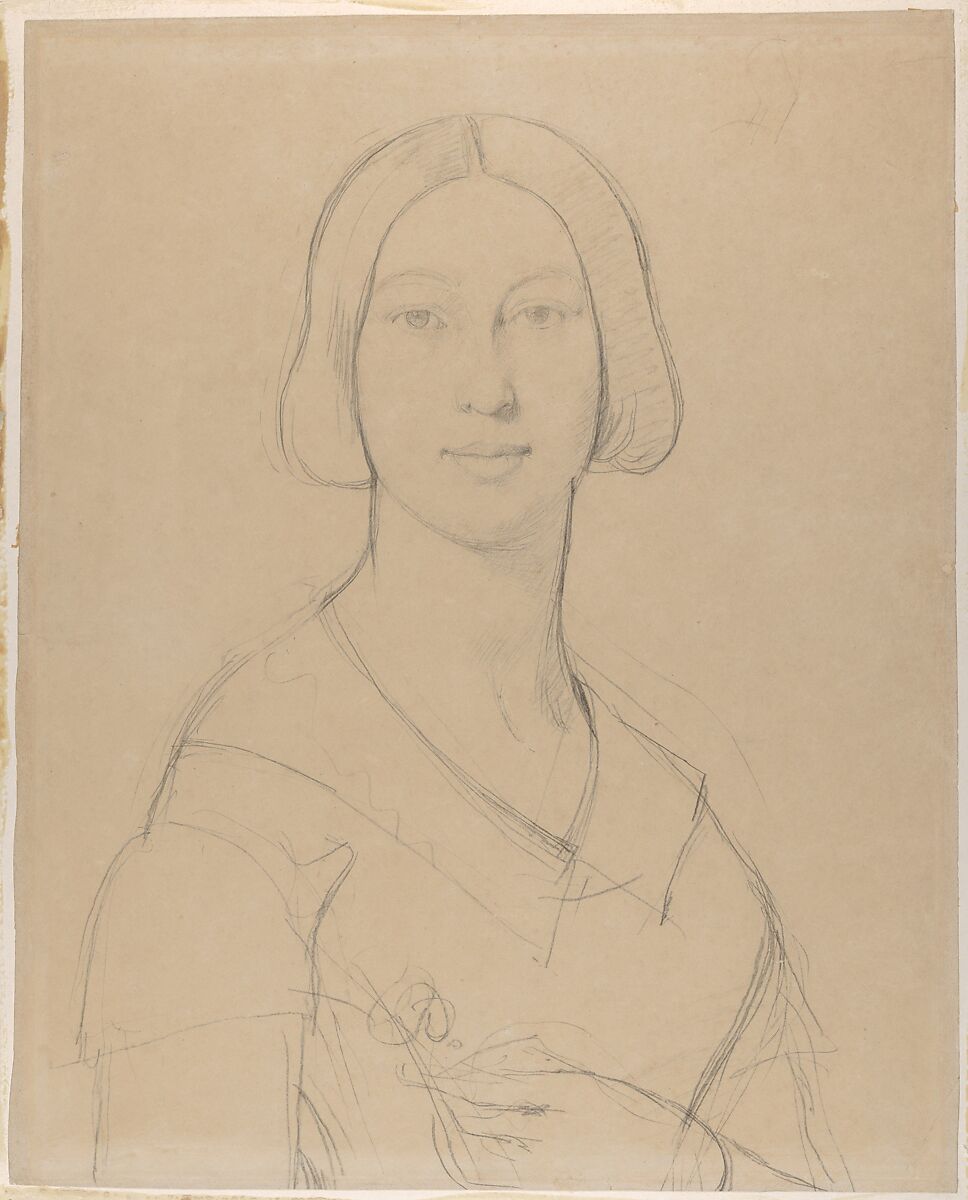 Portrait of Madame Paul Meurice, née Palmyre Granger, Jean Auguste Dominique Ingres (French, Montauban 1780–1867 Paris), Graphite on wove paper 