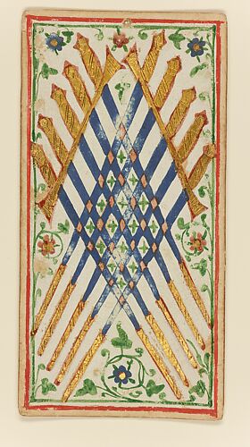 10 of Swords, from The Visconti-Sforza Tarot