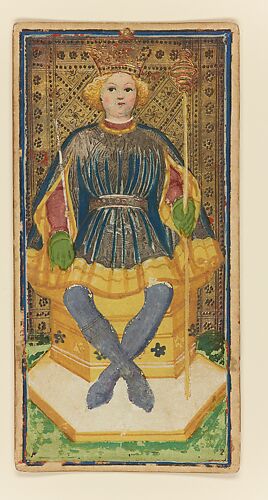 King of Batons, from The Visconti-Sforza Tarot
