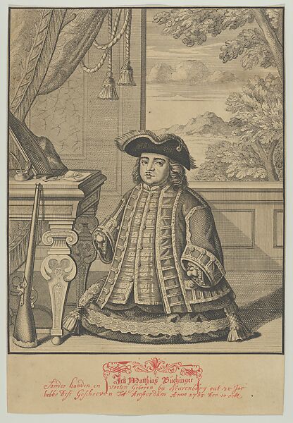 Portrait of Matthias Buchinger, Anonymous, British, 18th century, Engraving 