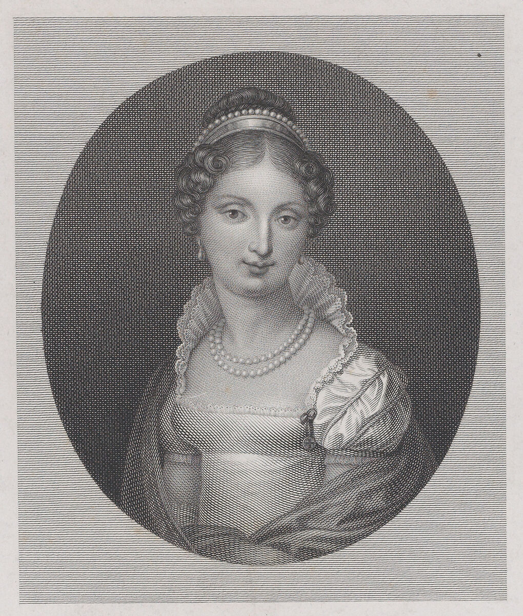 Portrait of Mariana Carolina, Grand Duchess of Tuscany, Antonio Perfetti (Italian, Florence 1792–1872 Florence), Engraving 