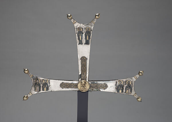 Processional Cross, Silver gilt and niello, Byzantine 
