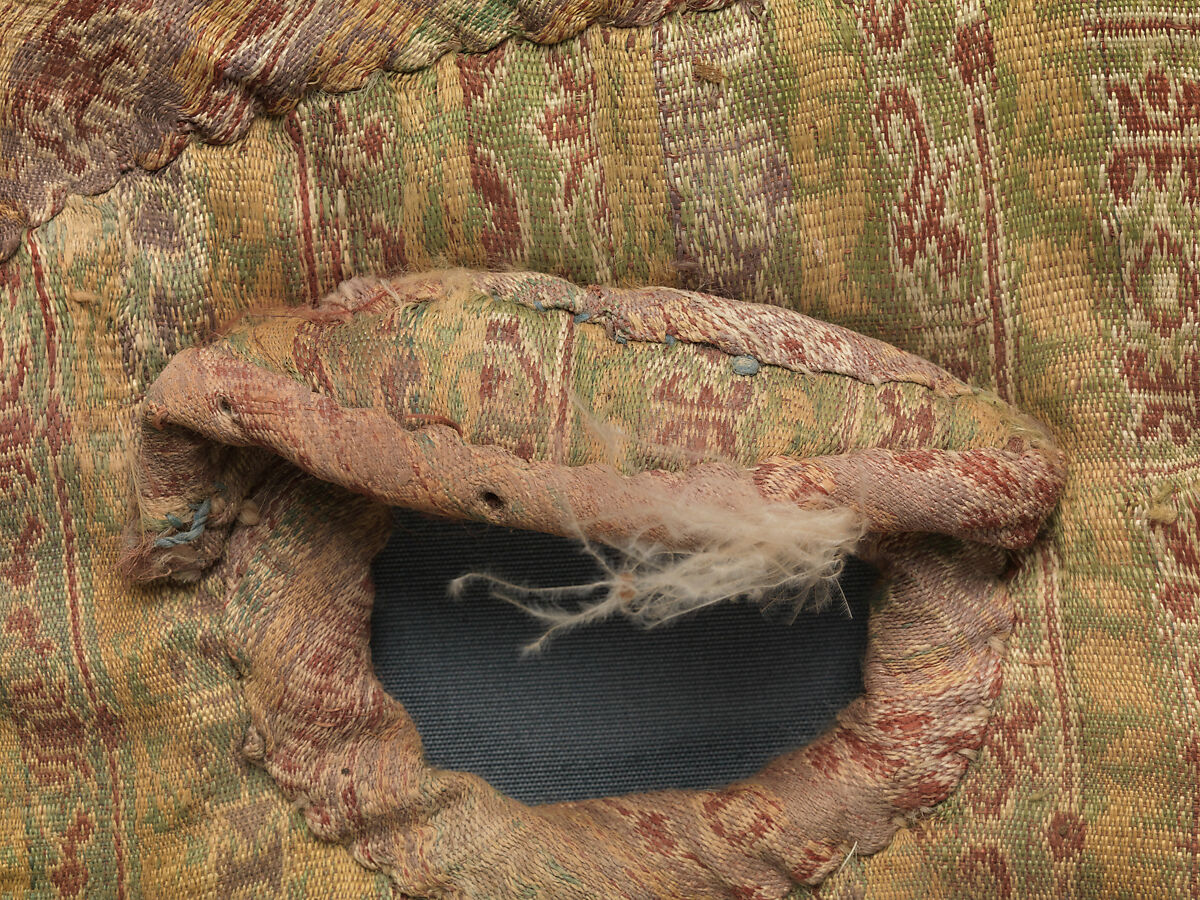 Shaffron (Horse's Head Defense), Textile (silk), animal fiber, feathers, Central Asian