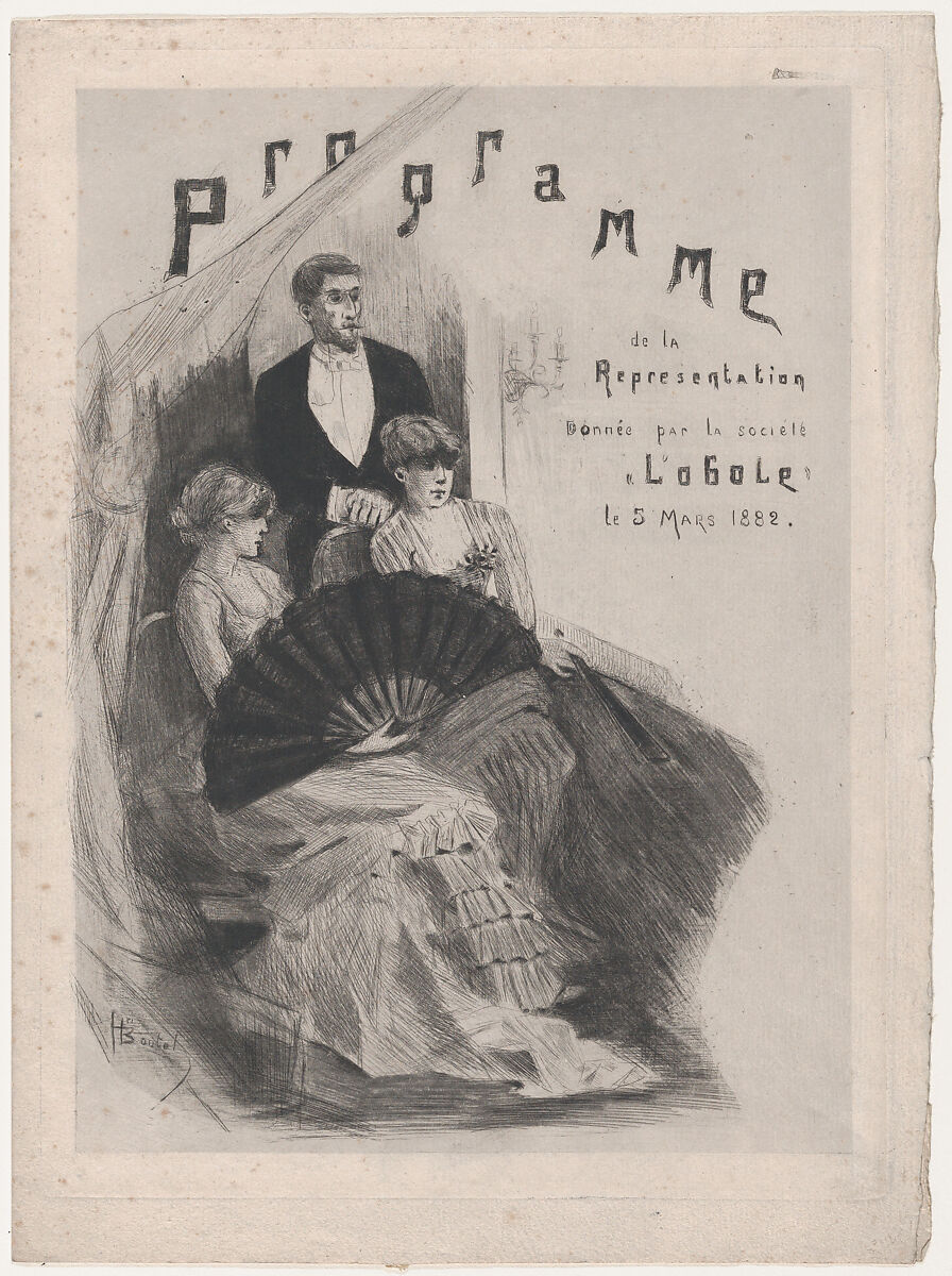 Program for the Performance of'  'L'Obole', and editor Henri Boutet (French, Sainte-Hermine (Vendée) 1851–1919 Paris), Etching 
