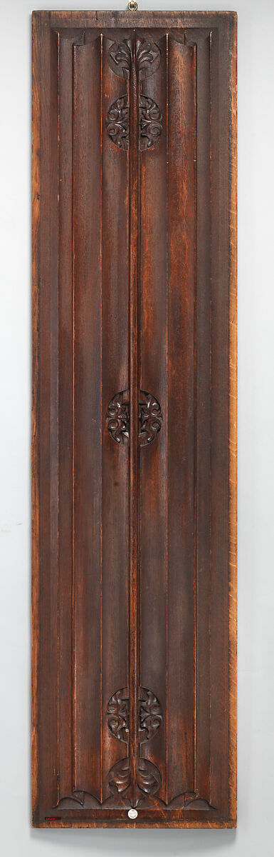 Decorative paneling from the Palace of Westminster, Designed by Augustus Welby Northmore Pugin (British, London 1812–1852 Ramsgate), Oak, British, probably London
